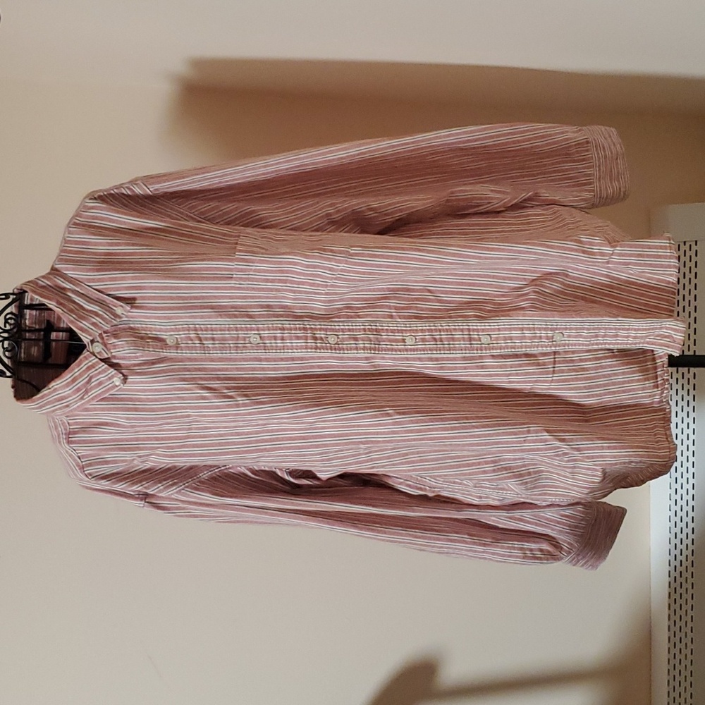Chaps men's stripped cotton button down shirt size XL